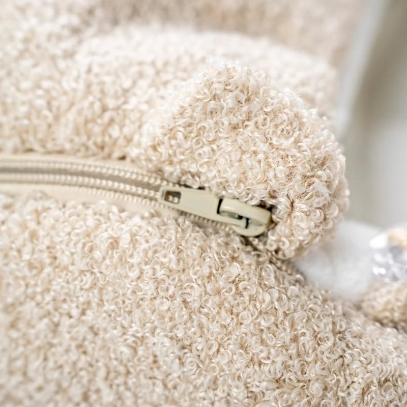 Winterfußsack Teddystoff Bouclé – für Kinderwagen & Autoschale