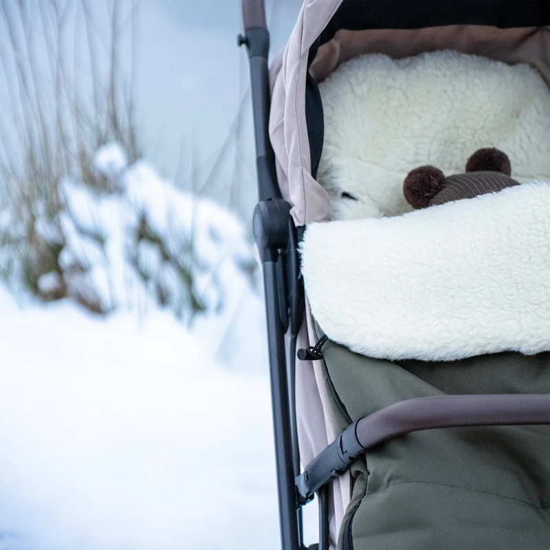 Winterfußsack wasserabweisend Innenfutter aus Merinowolle - Kinderwagen
