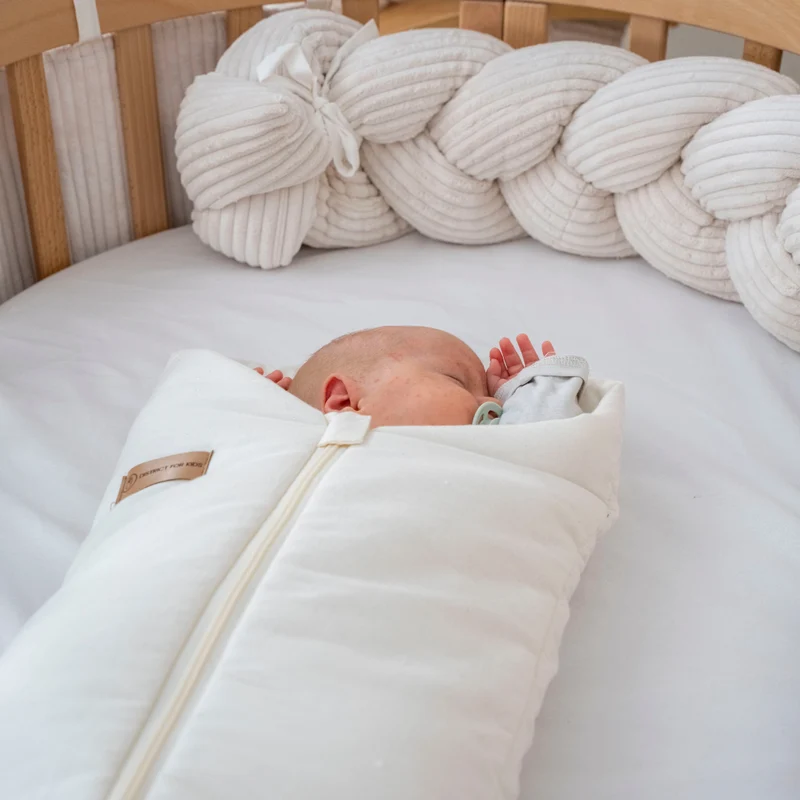Pucksack Bio-Baumwolle mitwachsend - Ganzjahres Schlafsack für Babys