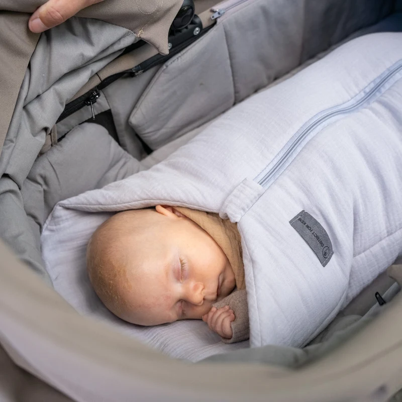 Pucksack Musselin mitwachsend - Ganzjahresschlafsack wärmend & atmungsaktiv