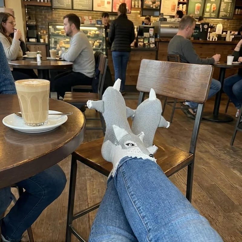 Hungry Wolf Warm Socks