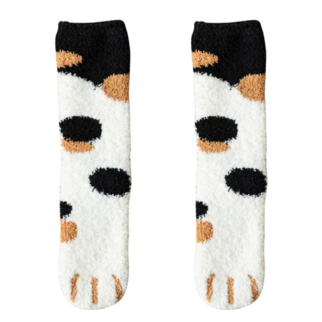 Plush Winter Cute Cat Paws Sock