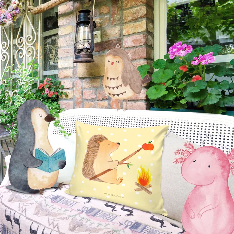 40x40 Kissen Igel Grillen