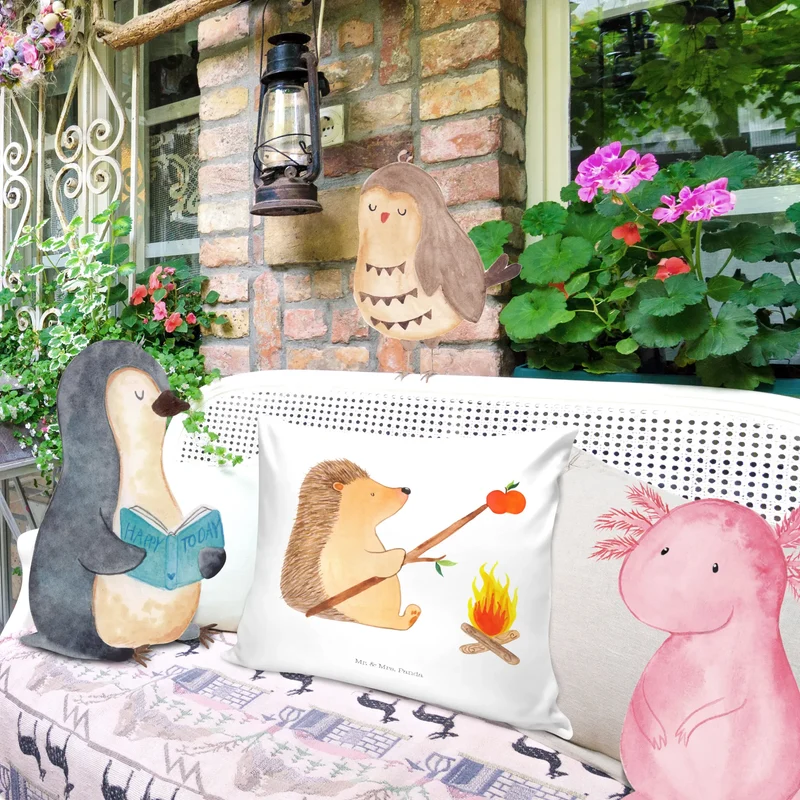 40x40 Kissen Igel Grillen