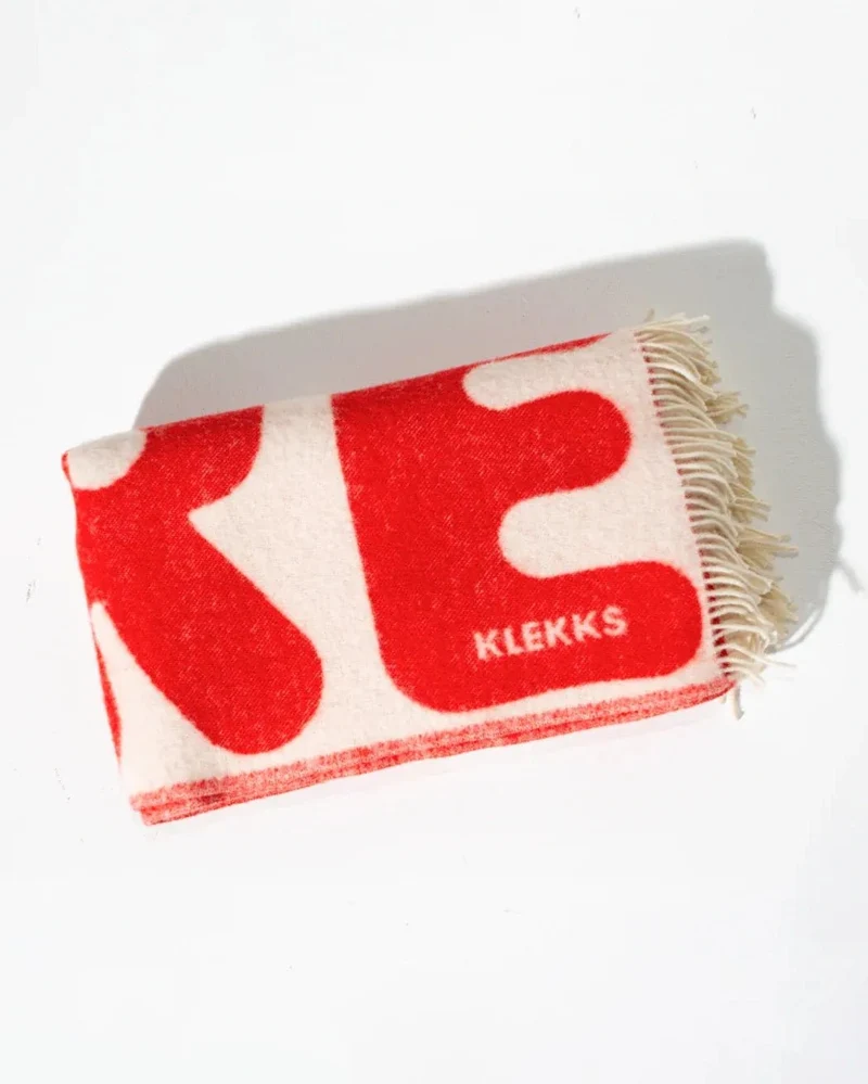 KLEKKS NO. 11 Wolldecke in Rot