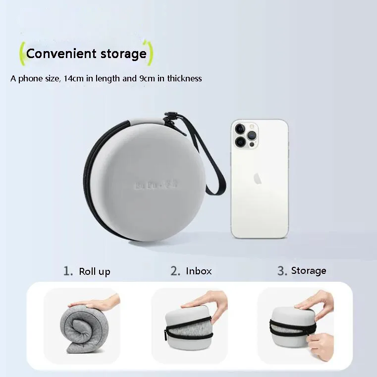 U-Shaped Memory Foam Soft Built-in Storage Case Travel Pillow