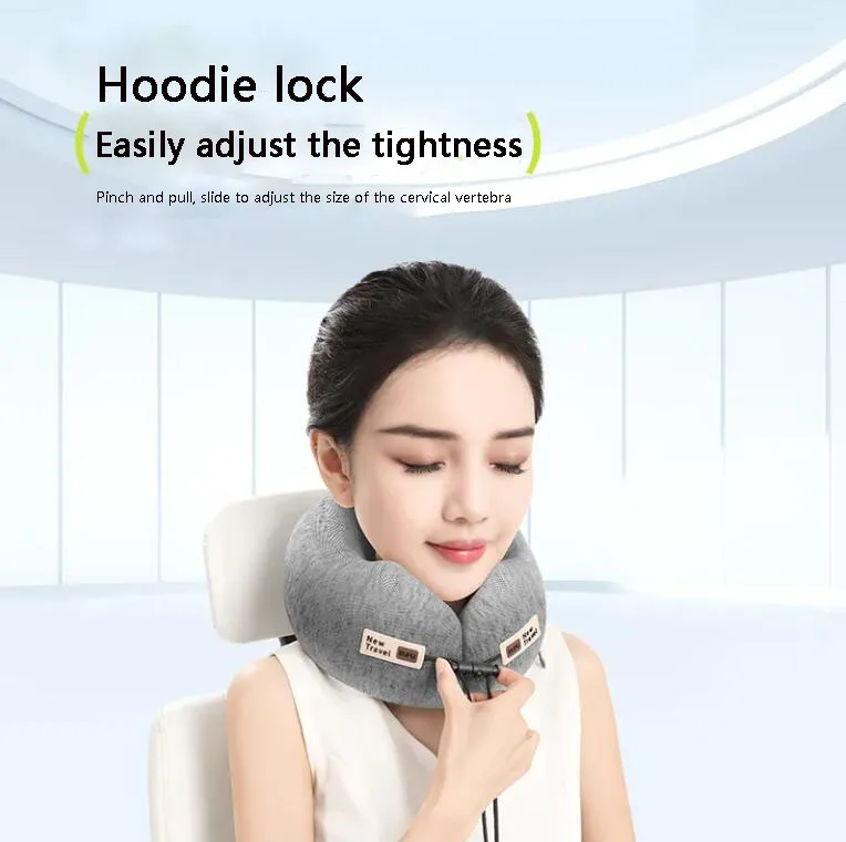 U-Shaped Memory Foam Soft Built-in Storage Case Travel Pillow