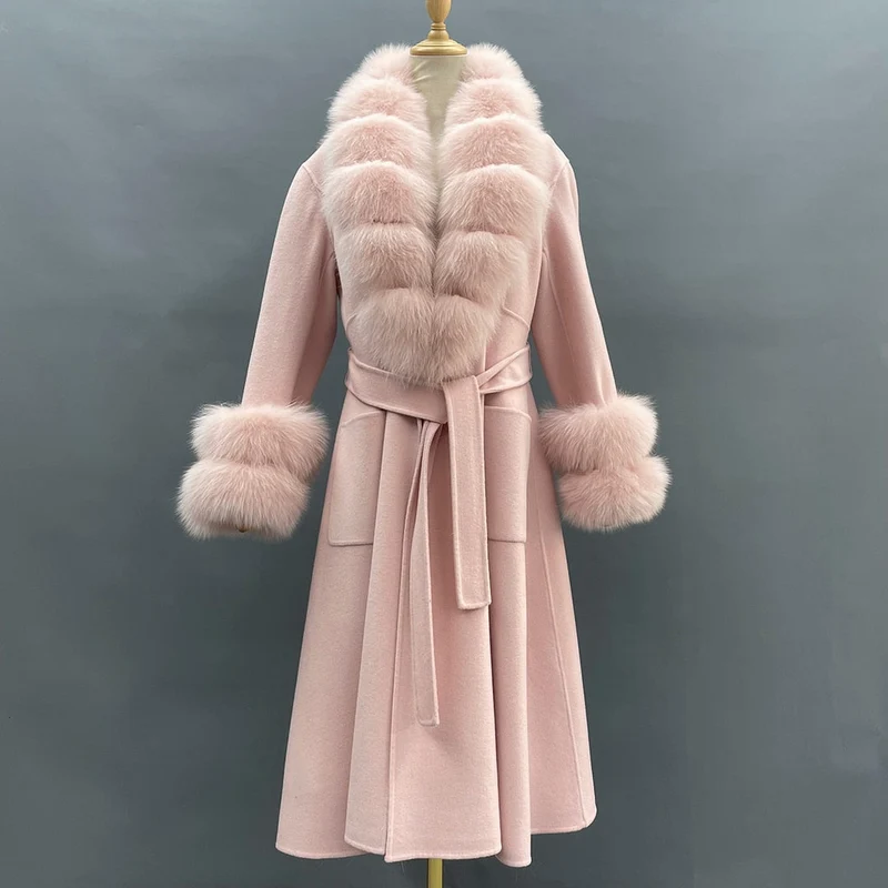 Classy Ladies Collar Cuff Long Coat
