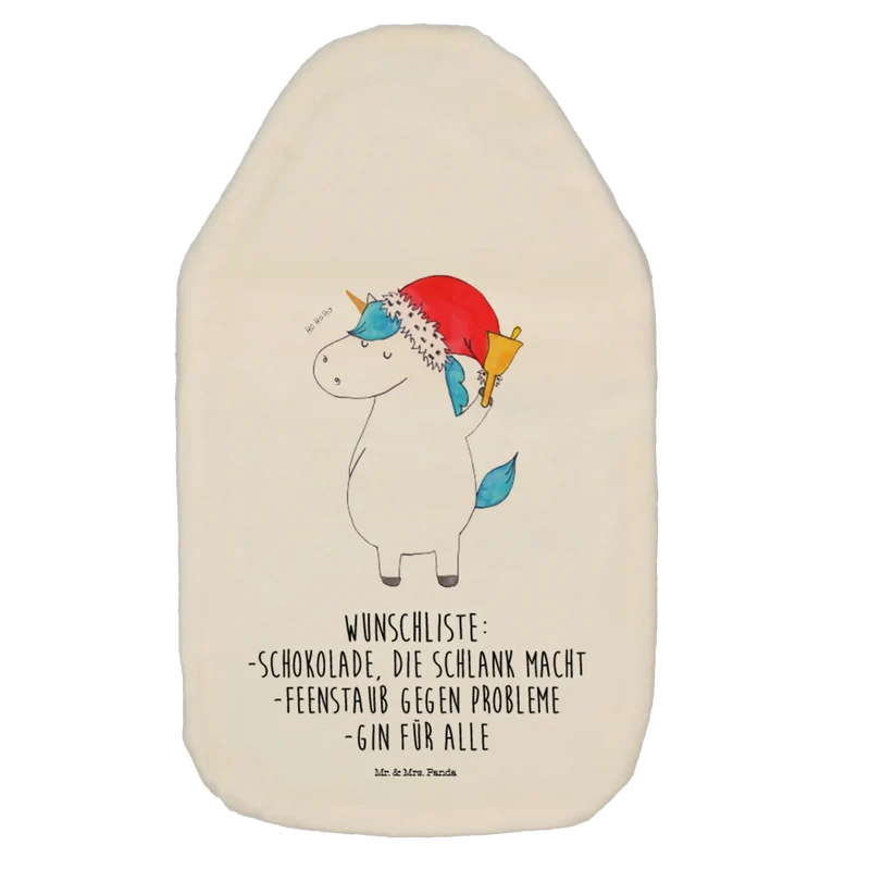 Wärmflasche Einhorn Weihnachtsmann