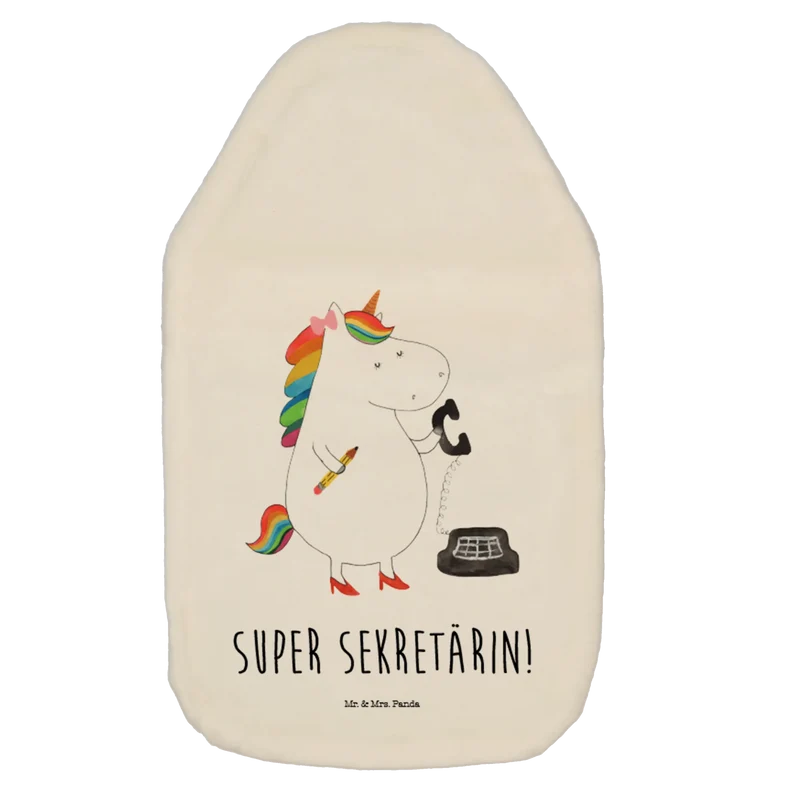 Wärmflasche Einhorn Sekretärin