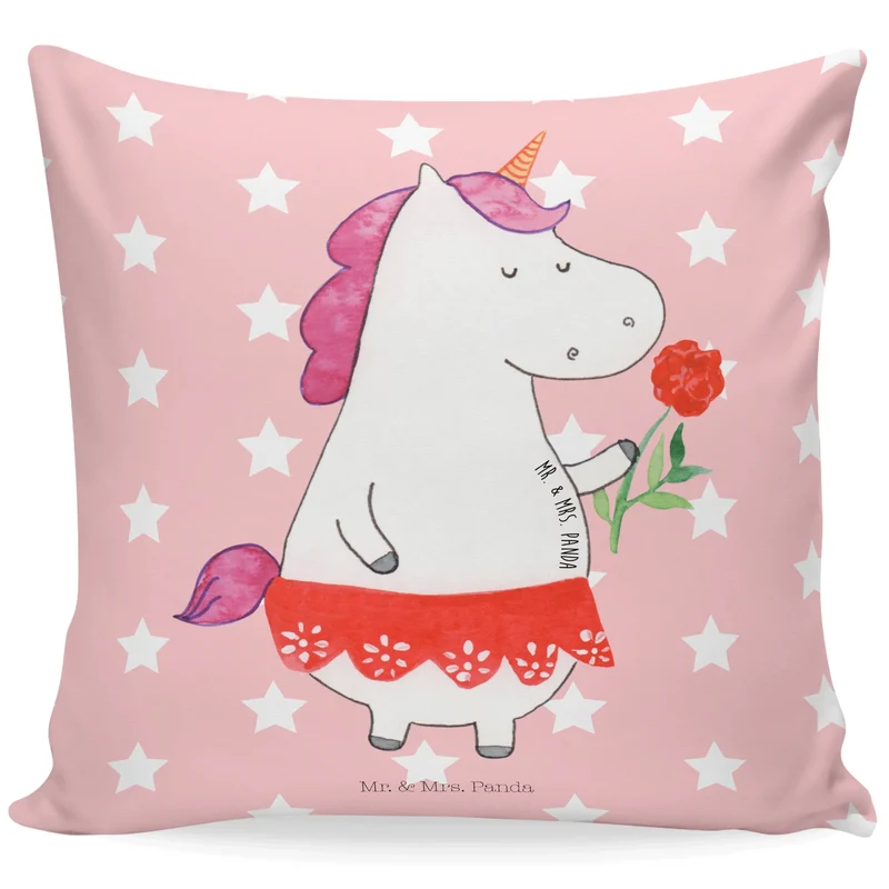 40x40 Kissen Einhorn Dame