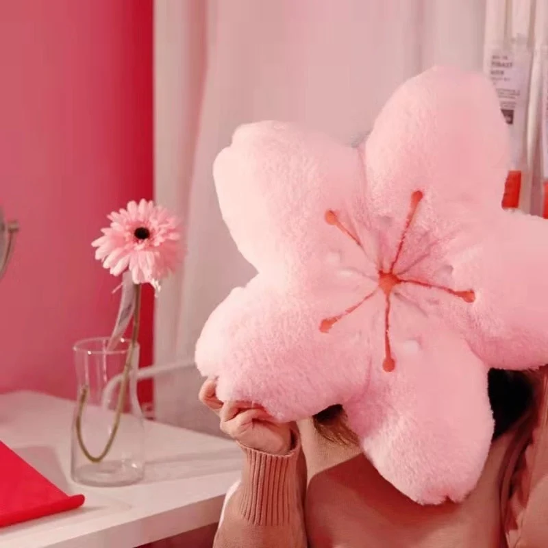 Colorful Cherry Flower Seat Cushion Pillow