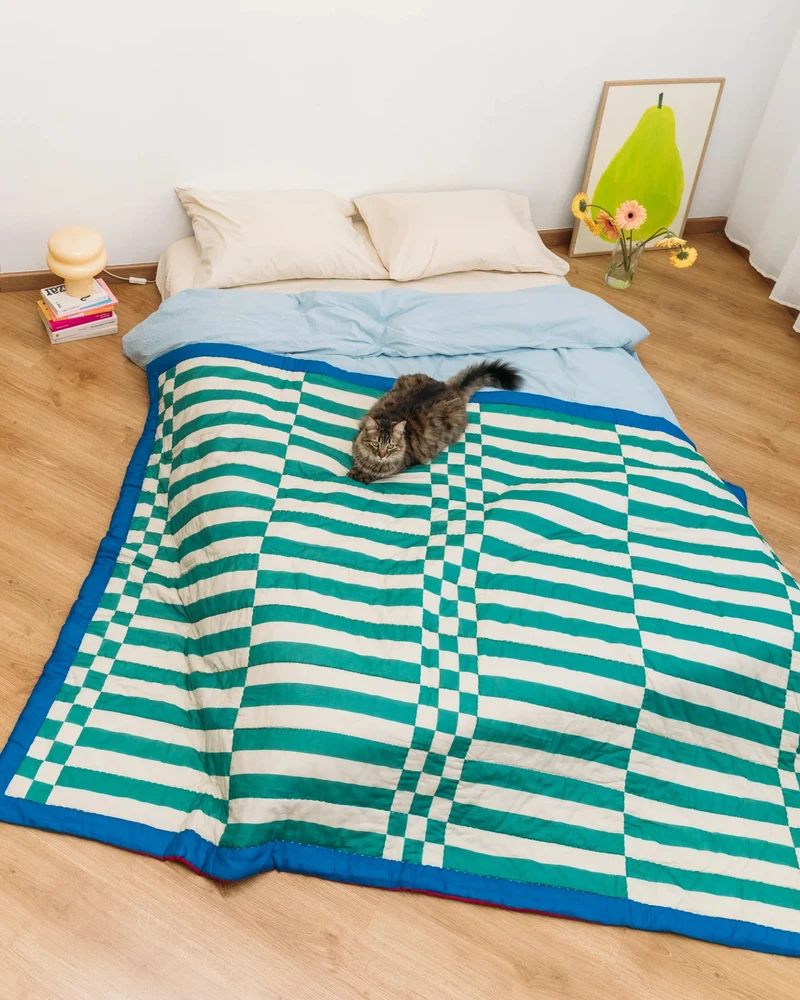SIESTA Steppdecke zum Wenden mit Streifen