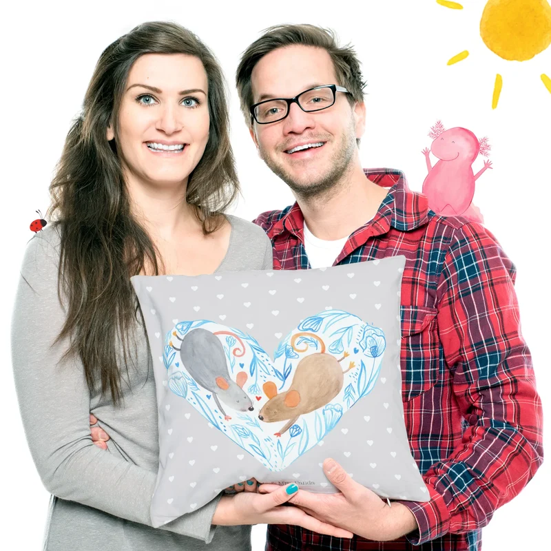 40x40 Kissen Mäuse Herz