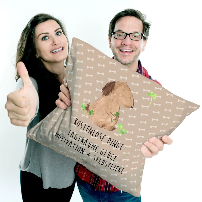 40x40 Kissen Hund Kleeblatt