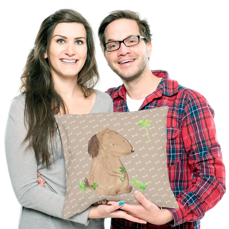 40x40 Kissen Hund Kleeblatt