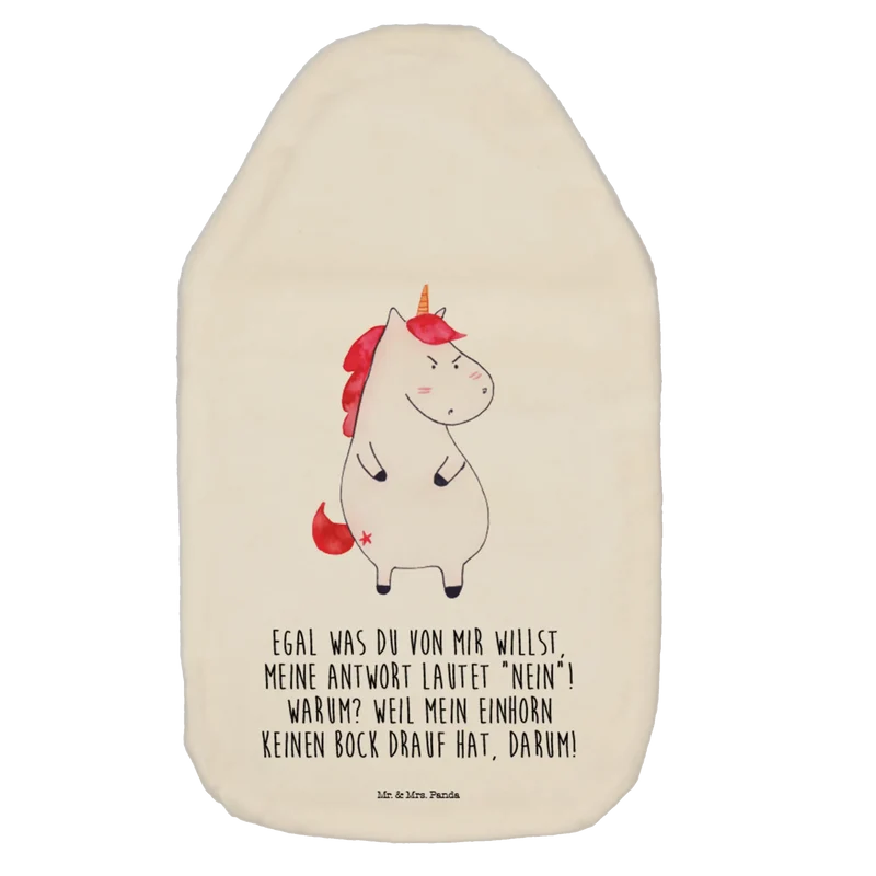 Wärmflasche Einhorn Wut