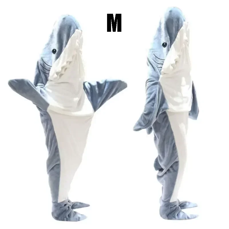 Snuggly Shark Cozy Hooded Onesie Blanket