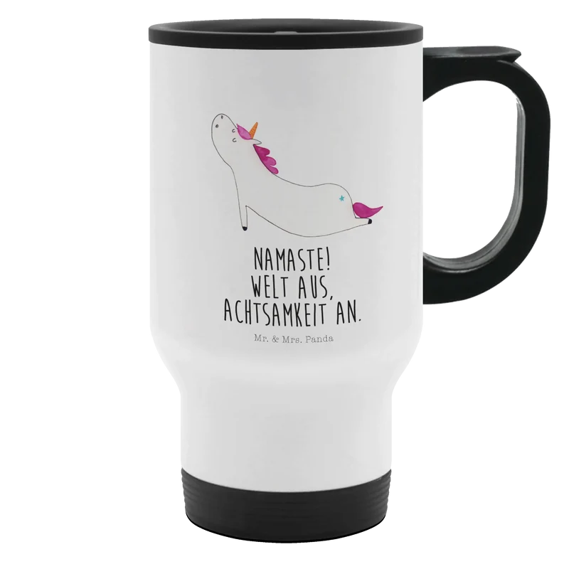 Thermobecher Einhorn Yoga
