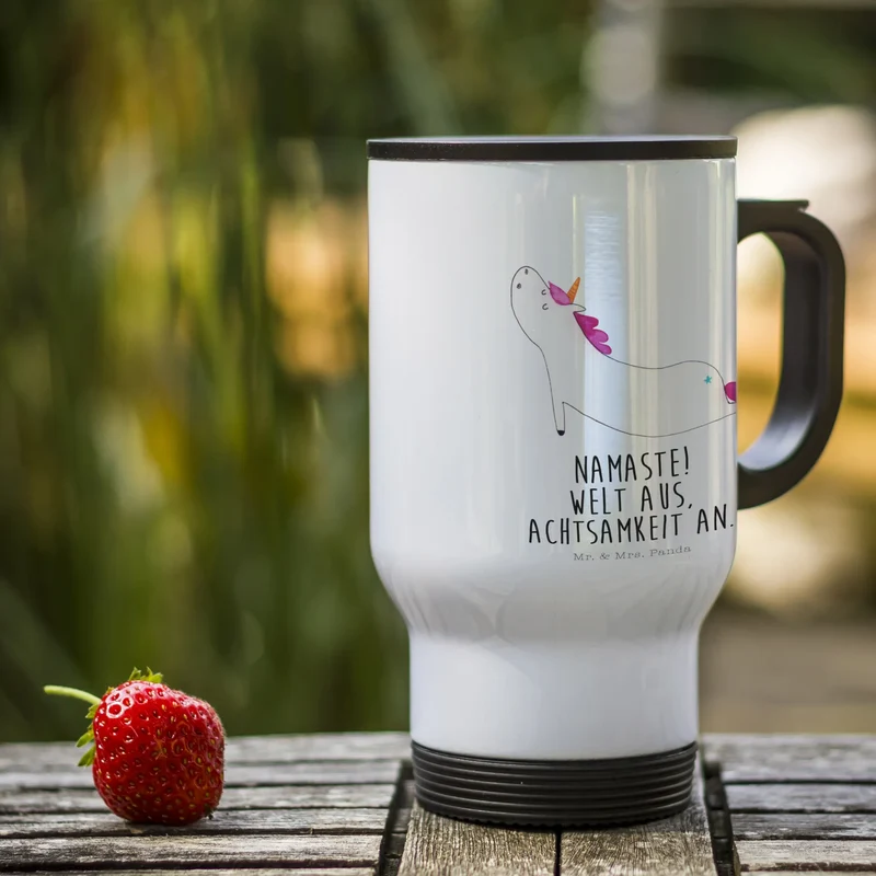 Thermobecher Einhorn Yoga