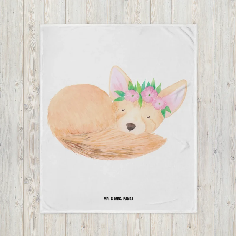 Babydecke Wüstenfuchs Blumen
