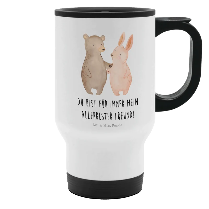 Thermobecher Bär und Hase Umarmen