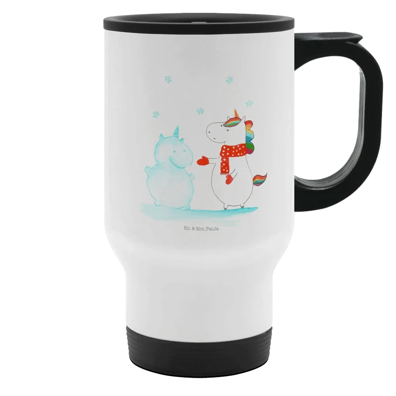 Thermobecher Einhorn Schneemann