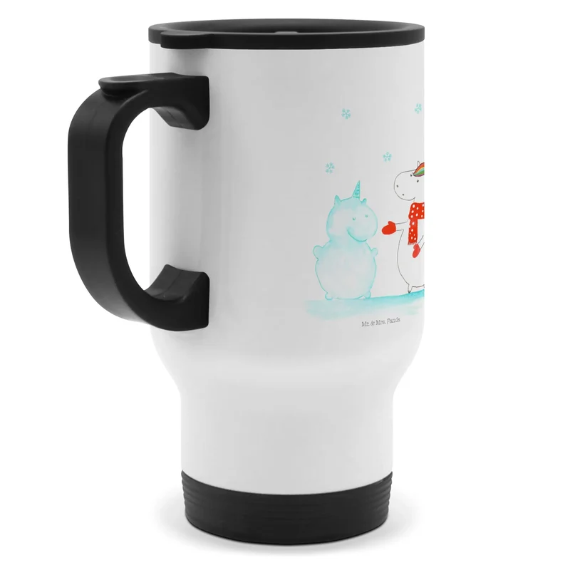 Thermobecher Einhorn Schneemann