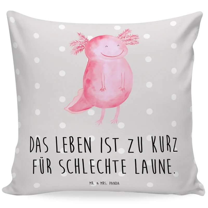 40x40 Kissen Axolotl Glücklich