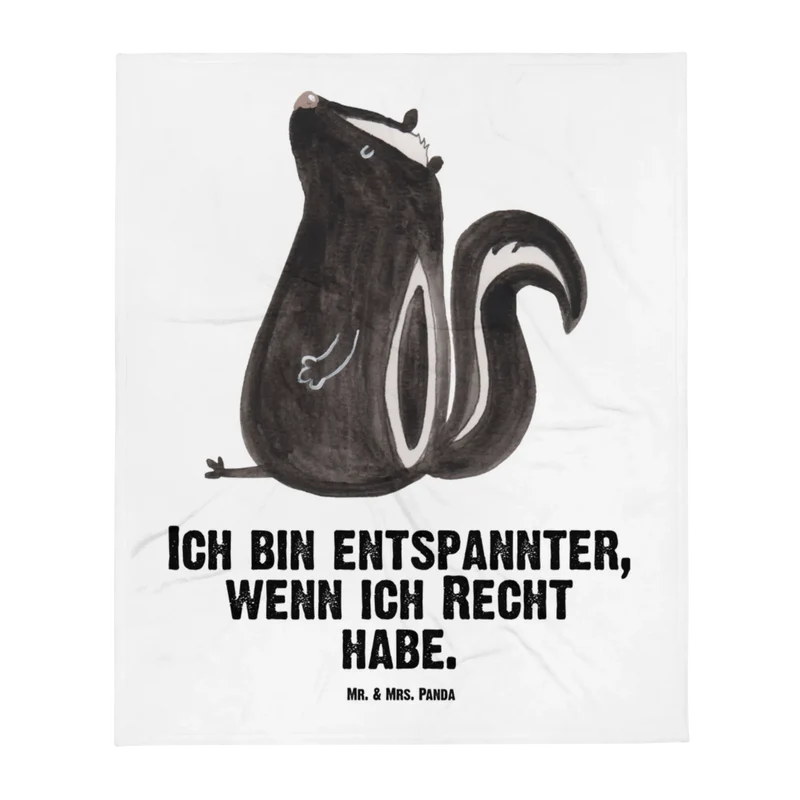 Babydecke Stinktier Sitzen