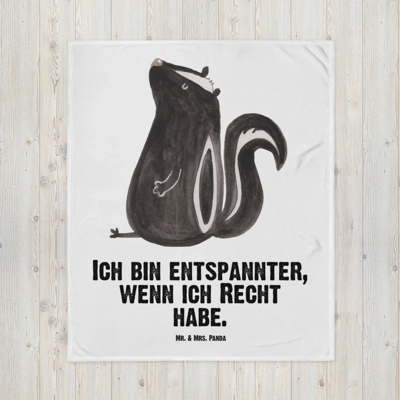 Babydecke Stinktier Sitzen