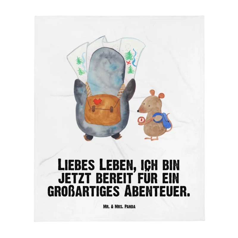 Babydecke Pinguin & Maus Wanderer