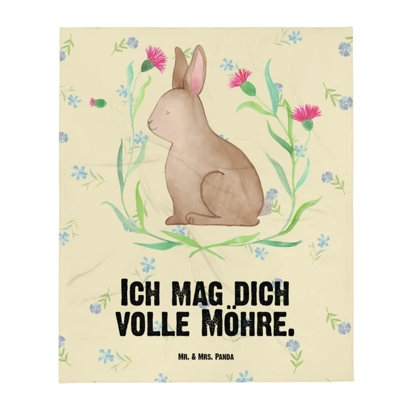 Babydecke Hase Sitzen