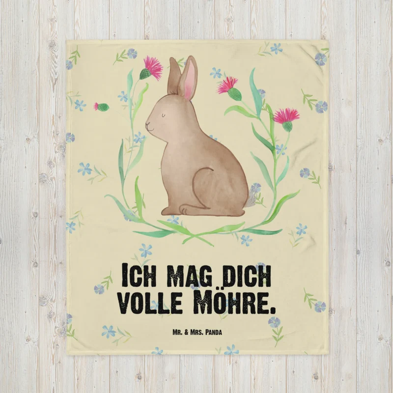 Babydecke Hase Sitzen
