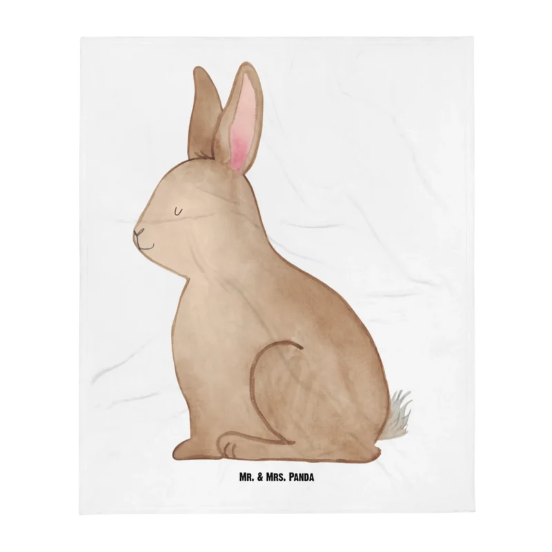 Babydecke Hase Sitzen