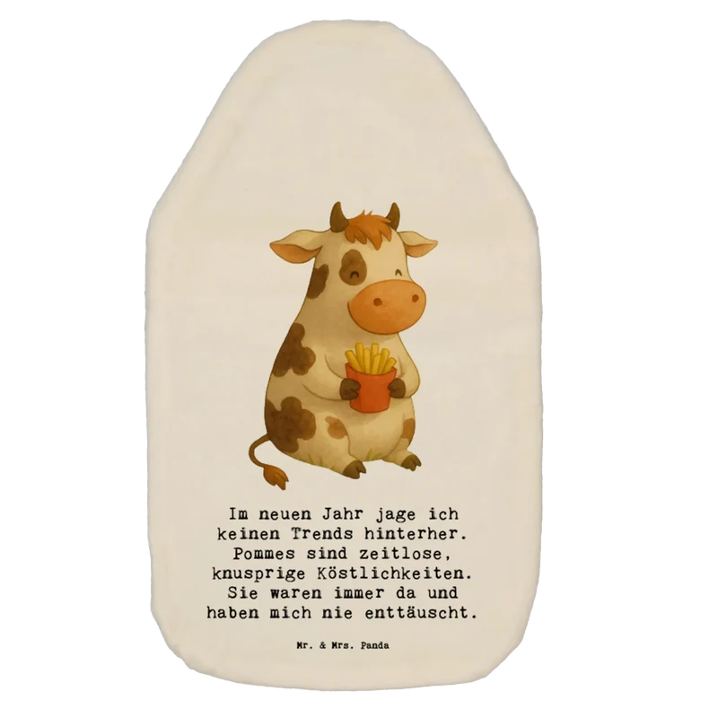 Wärmflasche Kuh Winter Pommes