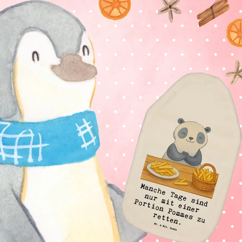 Wärmflasche Panda Pommes Gebet