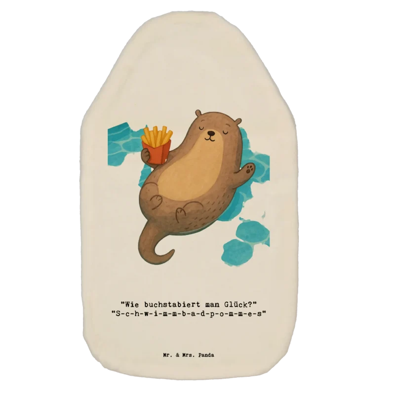 Wärmflasche Otter Schwimmbad Pommes