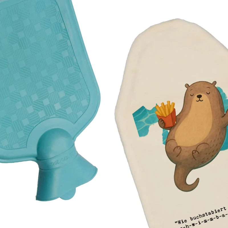 Wärmflasche Otter Schwimmbad Pommes