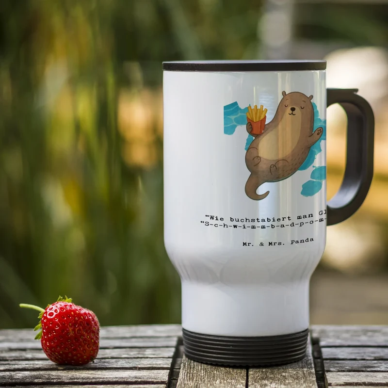 Thermobecher Otter Schwimmbad Pommes