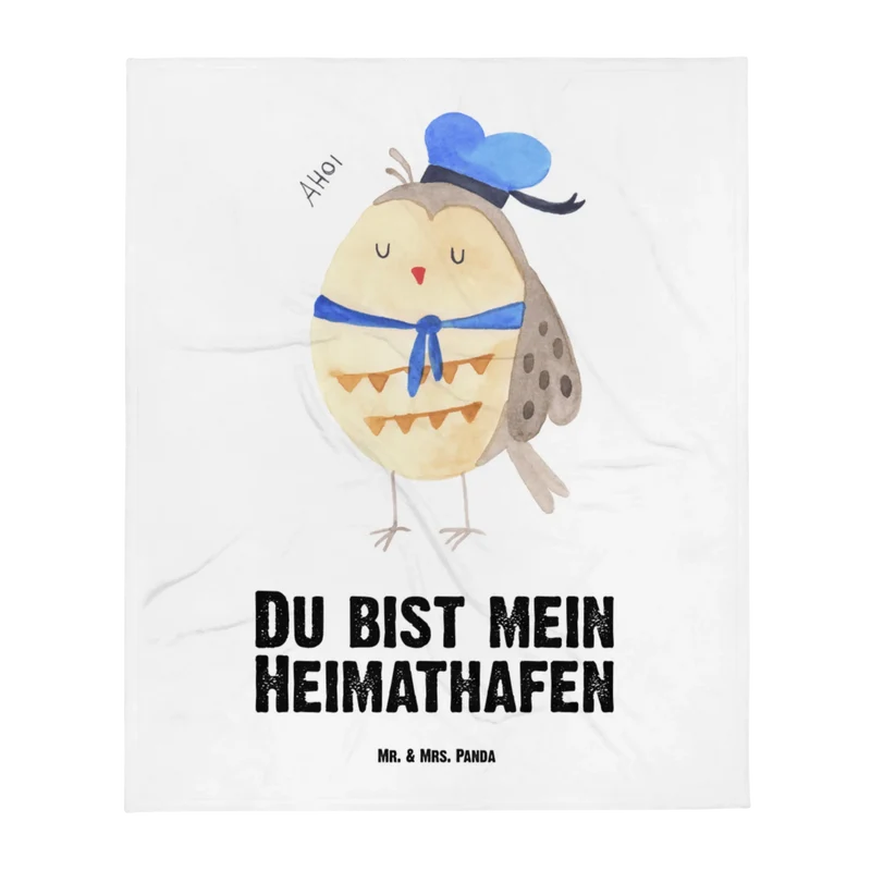 Babydecke Eule Matrose