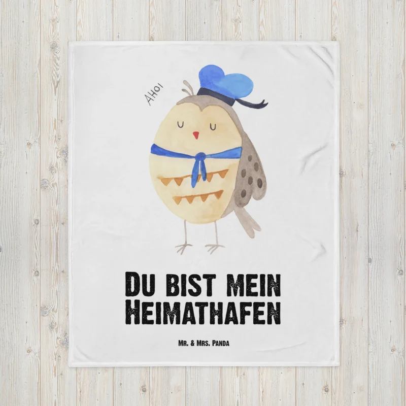 Babydecke Eule Matrose