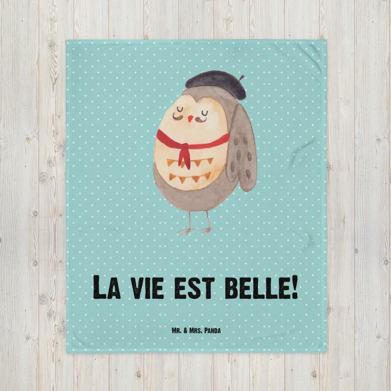 Babydecke Eule Frankreich