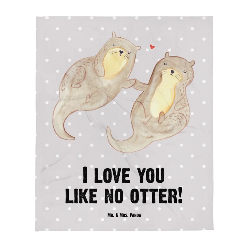 Babydecke Otter Hände halten