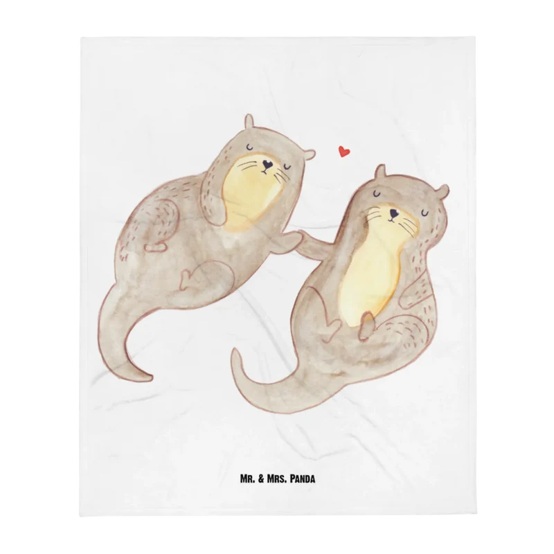 Babydecke Otter Hände halten