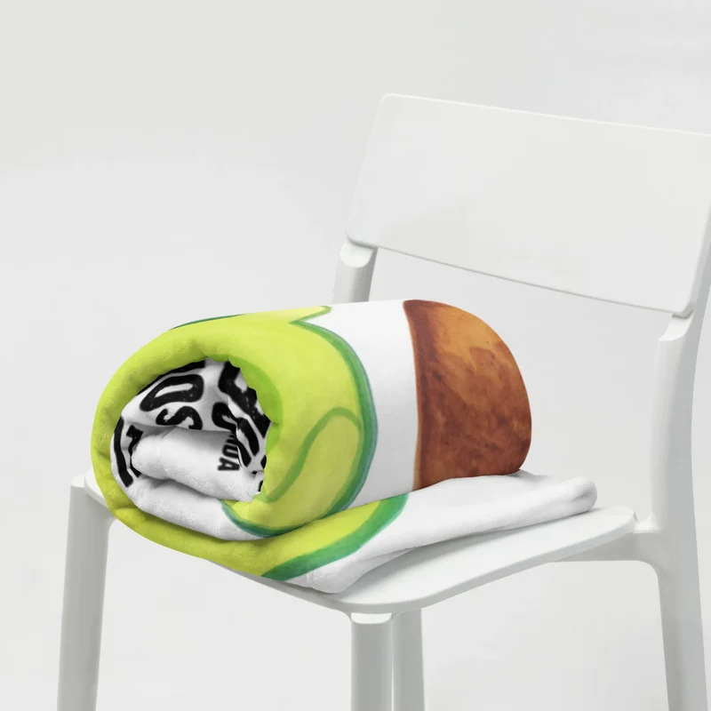 Babydecke Avocado Kern rollt