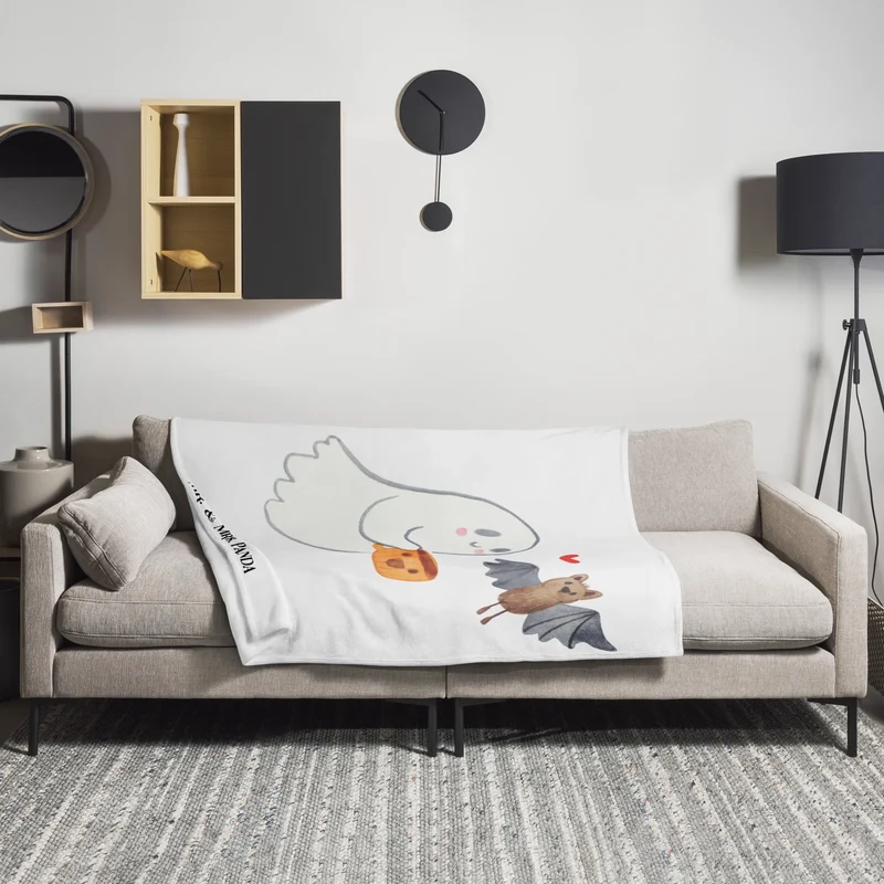 Kuscheldecke Gespenst Kaffee