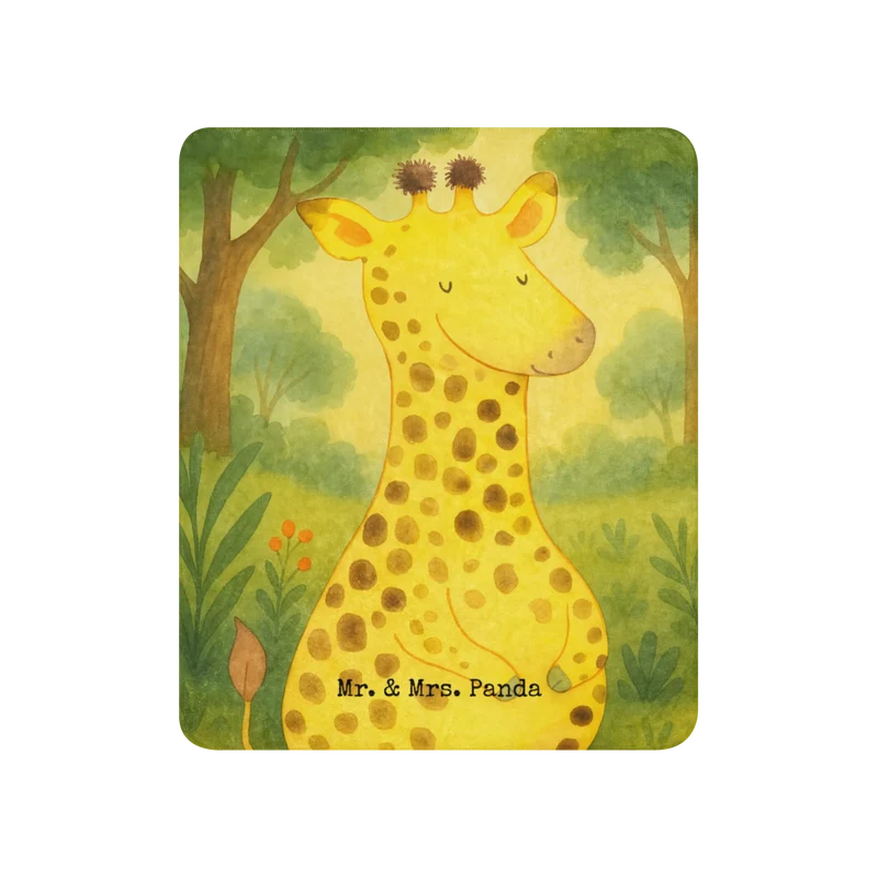 Sherpa Kuscheldecke Giraffe Zufrieden Design