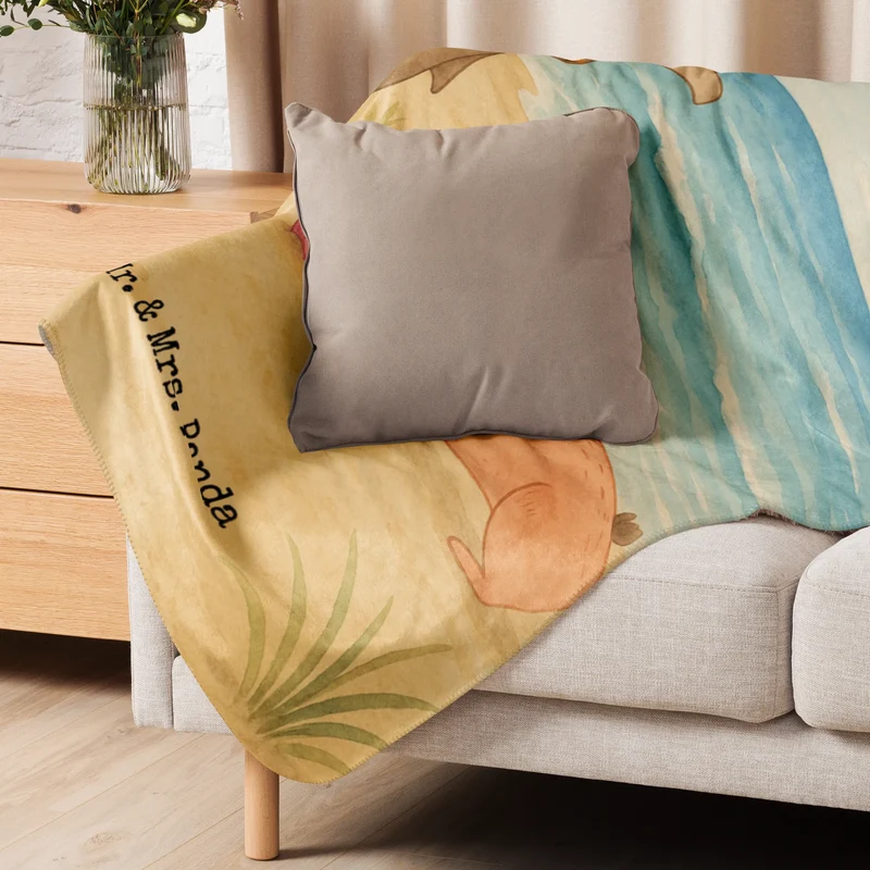 Sherpa Kuscheldecke Hasen Muschel Design