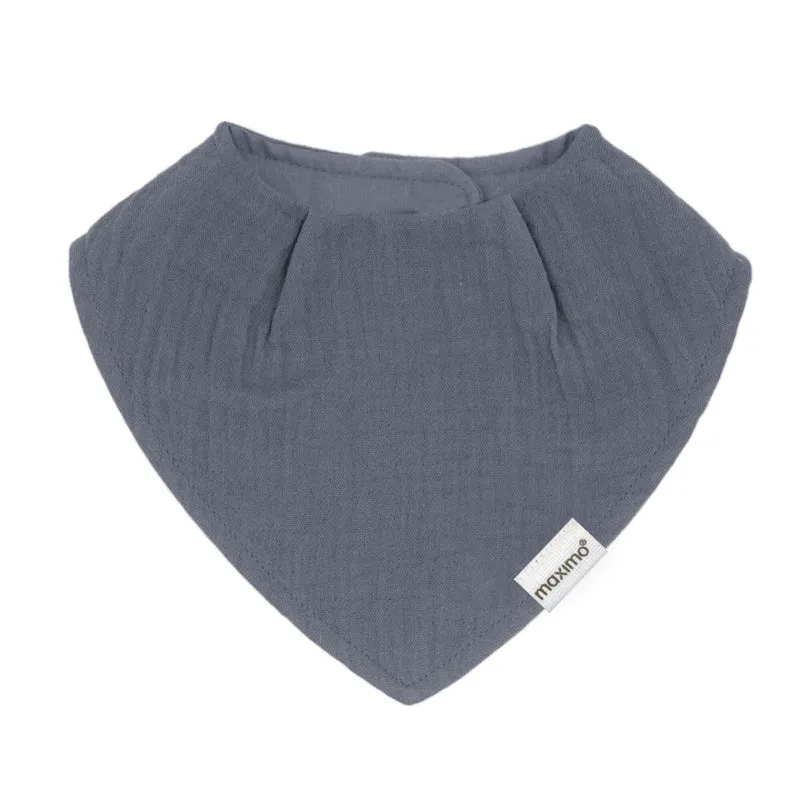 maximo GOTS BABY-Tuch, Musselinstoff Futter - flint stone